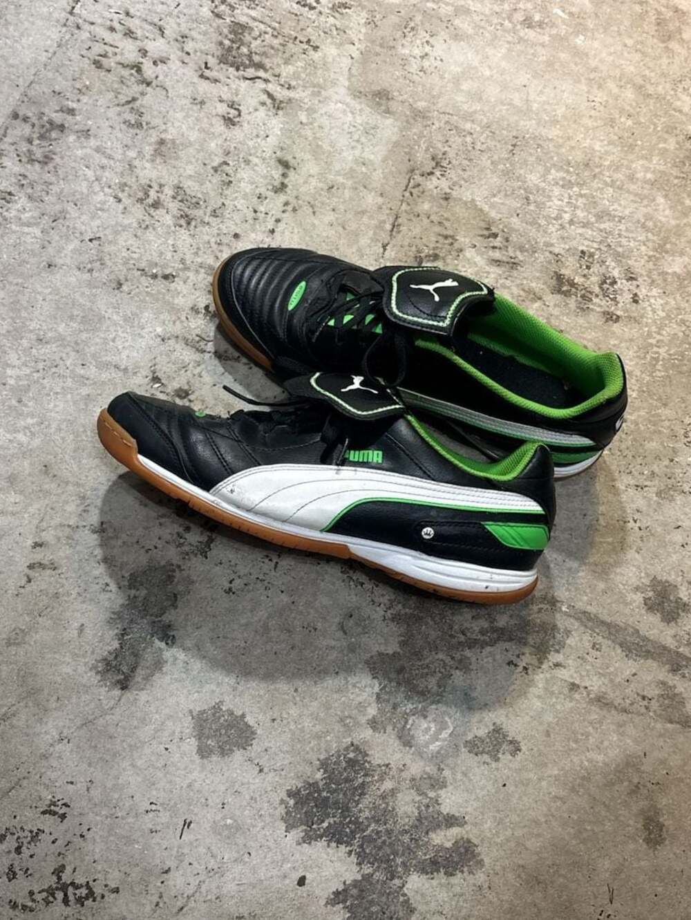 Puma Esito Finale IT Indoor Soccer Shoes Black Green Size US 11